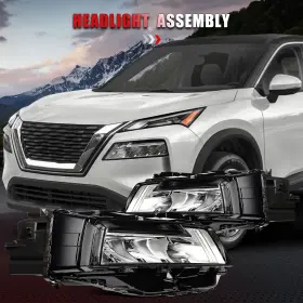 Auto84538001ps Autodayplus Headlights Assembly For Nissan Rogue 2021-2023 Chrome Housing Headlamp Pair Auto84538001ps Autodayplus Headlights Assembly For Nissan Rogue 2021-2023 Chrome Housing Headlamp Pair