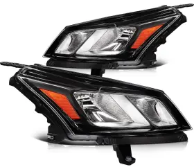 Aut12823401s Autodealsparts Fits 2013 - 2017 Chevy Traverse Black Housing Lh Rh Headlights Assembly Pair Aut12823401s Autodealsparts Fits 2013 - 2017 Chevy Traverse Black Housing Lh Rh Headlights Assembly Pair