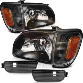 Aut16010501s Autodealsparts For 2001-2004 Toyota Tacoma Front Black Headlights Bumper Lamps Replacement Pair Aut16010501s Autodealsparts For 2001-2004 Toyota Tacoma Front Black Headlights Bumper Lamps Replacement Pair
