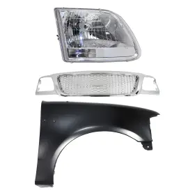 Repf070171c Autoelements Grille Kit For 2001-2004 Ford F-150 Lariat Xl Xlt