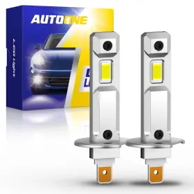 Autoone13sh1 Autoone H1 Led Headlight Bulbs Kit High Low Beam Bright White 6500k 80000lm 2-6x