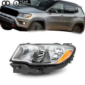 Apo224944 Autoooparts For Jeep Compass 2017-2021 Left Side Clear Lens Headlight Headlamp Chrome Apo224944 Autoooparts For Jeep Compass 2017-2021 Left Side Clear Lens Headlight Headlamp Chrome
