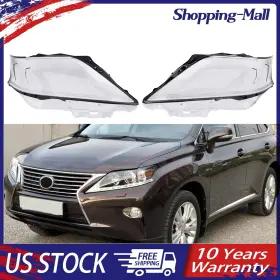 Autoparts-shopping-mall 796237717025 For Lexus Rx350 Rx450h 2012-2015 Pair Headlight Lens Headlamp Cover Clear New Us