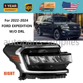 Nl1b-13e014-cp Autoparts-supplies For 2022-2024 Ford Expedition Right Passenger Side Led Black Without Drl Headlight