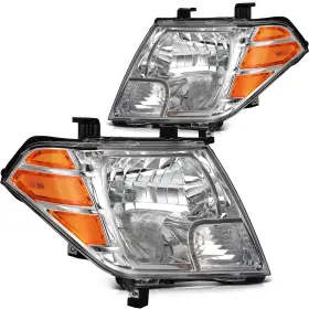 Un12890001n Autoparts Union Headlights Assembly For Nissan Frontier 2009 - 2019 Chrome Housing Lh Rh
