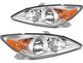 Un16010401n Autoparts Union Headlamp Chrome Housing Headlights Assembly Pair For 2002 2003 2004 Toyota Camry