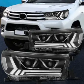 Un12641701n Autopartsu Headlights Assembly Led For Toyota Hilux 2015up Black Left Right Side