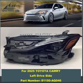 81150-aq040 Autopartszone For 2025 Toyota Camry Xse Led Headlight Dual Projector Black Trim -left Driver