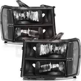 10265116 Autosuperstar Pair Headlight Headlmap Assembly For 2007-2014 Gmc Sierra 1500 2500 3500 Hd 6.6l 10265116 Autosuperstar Pair Headlight Headlmap Assembly For 2007-2014 Gmc Sierra 1500 2500 3500 Hd 6.6l