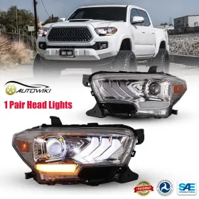 Wj1020-0714-01 Autowiki Headlights For 16-19 Toyota Tacoma/20-23 Tacoma Sr Sr5 Projector Headlamps New Wj1020-0714-01 Autowiki Headlights For 16-19 Toyota Tacoma/20-23 Tacoma Sr Sr5 Projector Headlamps New