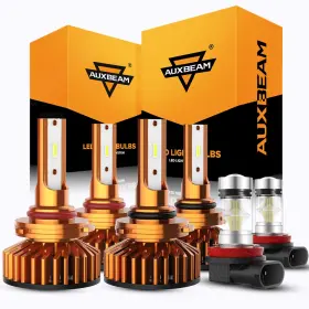 Auxbeam-f2-awef-0738 Auxbeam F2 9005 9006 H11 Combo Led Headlights 6000k For Buick Lucerne 2006-2011
