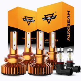 Sm-f2-798 Auxbeam 9005 H7 Led Headlight 9145 Fog Bulb 6500k For Lincoln Town Car 2003-2011