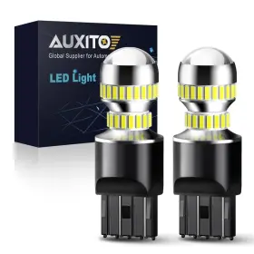 1157-54h-dd-w2 Auxito 7443 7440 T20 Led White 6000k Reverse Turn Signal Drl Parking Light Bulbs 54-smd