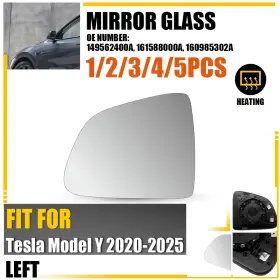 160985302a Auxito 149562400a 1-5x Fits Tesla Model Y 2020-25 Driver Left Side Mirror Glass Heated