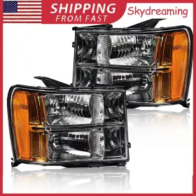 15289276 Auxito Headlights Lamps For 2007-2014 Gmc Sierra 2500hd 1500 Housing 3500hd Chrome 15289276 Auxito Headlights Lamps For 2007-2014 Gmc Sierra 2500hd 1500 Housing 3500hd Chrome