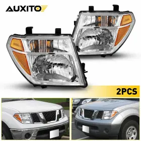26010-ea525 Auxito 2pcs For 2005-08 Nissan Frontier Chrome Headlights 05-07 Pathfinder Headlamps X 26010-ea525 Auxito 2pcs For 2005-08 Nissan Frontier Chrome Headlights 05-07 Pathfinder Headlamps X