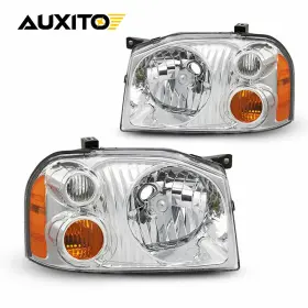 260608z326 Auxito Headlights Pair For Nissan Frontier Xe Left&right 2001-2004 Clear Light Chrome G 260608z326 Auxito Headlights Pair For Nissan Frontier Xe Left&right 2001-2004 Clear Light Chrome G