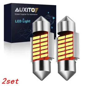 31mm-12c-jm-w2 Auxito 4x Led White Car Light Bulb Interior Map Dome Trunk License Plate Lamps Kit Eook