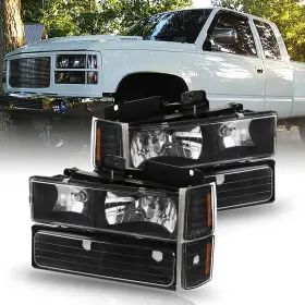 5976837 Auxito For 1994-1998 Chevy Silverado Suburban Tahoe Ck Black Bumper Signal Headlight Ej 5976837 Auxito For 1994-1998 Chevy Silverado Suburban Tahoe Ck Black Bumper Signal Headlight Ej