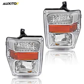 64568 Auxito For 2008-2010 Ford F250 F350 F450 F550 Super Duty Chrome Headlights Lamps Exc 64568 Auxito For 2008-2010 Ford F250 F350 F450 F550 Super Duty Chrome Headlights Lamps Exc