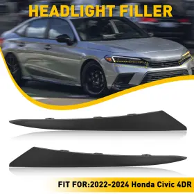 71202-t31-h01 Auxito For 2022-2024 Honda Civic 4dr Headlight Eyelid Molding Trim Cover Filler Front