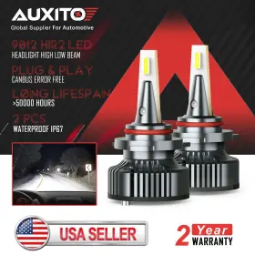 9012 Auxito 782890729307 Canbus Hir2 Led Headlight Hi Bulb Lo 16000lm Beam 6500k Error Free