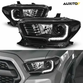 8115004280 Auxito Headlights For 2016-2022 Toyota Tacoma Housing Headlamps Projector Drl Pu