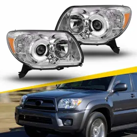 8117035420 Auxito For 2006-2009 Toyota 4runner Halogen Projector Chrome Headlights Assembly Lamps 8117035420 Auxito For 2006-2009 Toyota 4runner Halogen Projector Chrome Headlights Assembly Lamps