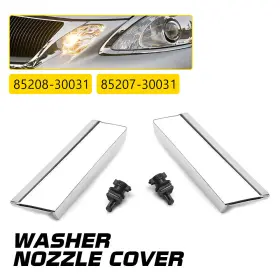 85208-30031 Auxito Left Right Headlight Washer Nozzle Cover Chrome For 2006-2011 Lexus Gs300 Gs350