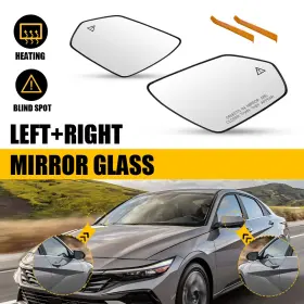 87611-ab060 Auxito Left Right Side Mirror Glass Heated With Blind Spot For Hyundai Elantra 2021-2023