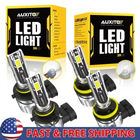 Auxito9005h11 Auxito 9005 H11 Led Headlight Combo 4 High Low Beam Bulbs Kit Super White Bright Lamp