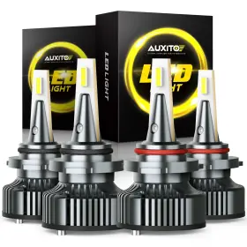 Auxitoe290059006 Auxito 4pcs 9005 And 9006 Led Combo Headlight Light Kit High Low Beam Bulbs White 6500k E