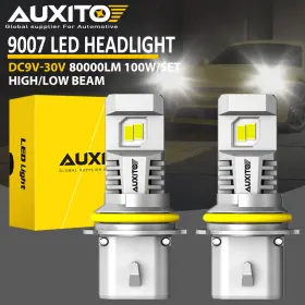 Auxitom69007 Auxito 9007 Hb5 Led Headlight Bulbs High Low Beam White 100w 80000lm Super Bright 6500k