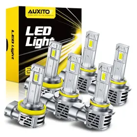 Auxitom6s9005 Auxito 4x 9005 9006 H11 Led Headlight High Low Beam Bulb Super White Bright Lamp