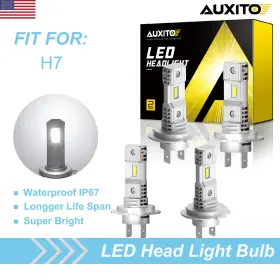 Auxitoq10h7 Auxito H7 Led Headlight Bulb Conversion Kit High Low Beam Lamp 6500k Super White