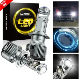Auxitoy19h7 Auxito H7 Bi-led Projector Lens 100w Hi/lo Beam Car Headlight Bulbs Retrofit Lhd