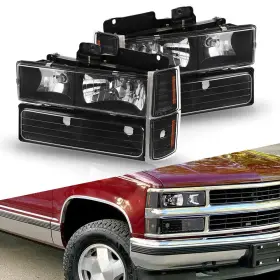 Cvc1088.03 Auxito 2pc Combo Headlight Headlamp Fit For 1994-1998 Chevy C10 C/k 1500 2500 3500 X Cvc1088.03 Auxito 2pc Combo Headlight Headlamp Fit For 1994-1998 Chevy C10 C/k 1500 2500 3500 X