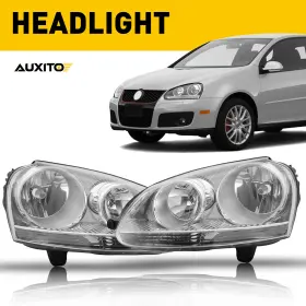 Ddzc-jetta-05-10-cc-exa Auxito Fit For Vw 2006 2007 2008 2009 Volkswagen Gti/jetta/rabbit Headlights Headlamps