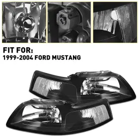 Ddzc-mustang-99-04-bc-exa Auxito Fits 1999-2004 Ford Mustang Headlight Head 2x Lamp Assemblies Left Right 99-04 J Ddzc-mustang-99-04-bc-exa Auxito Fits 1999-2004 Ford Mustang Headlight Head 2x Lamp Assemblies Left Right 99-04 J