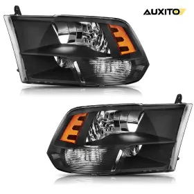 Ddzc-ram-09-18-ba-eaa-aga Auxito New Headlights Fits 2009-2018 Dodge Ram 1500 2500 3500 Quad Lamps Left Right Eo2