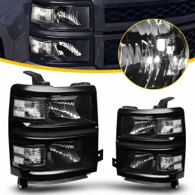 Ddzc-silverado-14-15-bc-eooh Auxito For 14-15 Chevy Silverado 1500 Oe Style Black Housing Clear Corner Headlights Ey Ddzc-silverado-14-15-bc-eooh Auxito For 14-15 Chevy Silverado 1500 Oe Style Black Housing Clear Corner Headlights Ey
