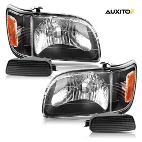 Ddzc-tacoma-01-04 Auxito Lh&rh Clear Side Lens Headlight Housing Black For 2001-2004 Tacoma Toyota Ddzc-tacoma-01-04 Auxito Lh&rh Clear Side Lens Headlight Housing Black For 2001-2004 Tacoma Toyota