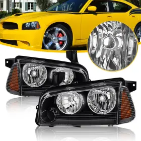 Dgcg06.03 Auxito For 06-10 Dodge Charger Driver Left Passenger Right Side Oe Style Headlight Lamp