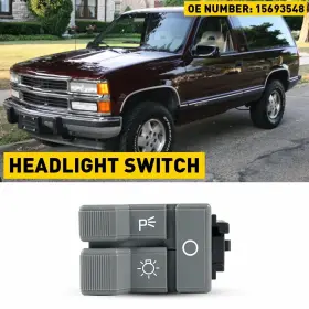 Ds647 Auxito Headlight Light Switch For 1990-1994 Chevrolet Gmc And C1500 C2500 C3500 Truck