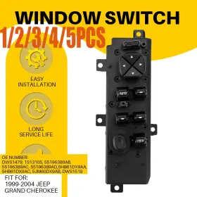 Switch1-5x Auxito Dws1479 For Ford Grand Cherokee 1999 2000 2001-2004 Front Driver Power Window Switch1-5x Auxito Dws1479 For Ford Grand Cherokee 1999 2000 2001-2004 Front Driver Power Window