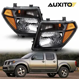 Ni2503157 Auxito 2005 Black Halogen Headlights For 2005-2008 Nissan Frontier Pathfinder Lamps 05-0 Eox Ni2503157 Auxito 2005 Black Halogen Headlights For 2005-2008 Nissan Frontier Pathfinder Lamps 05-0 Eox