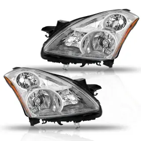 Nsat10.00 Auxito Chrome Clear Oe Style Driving Headlights Pair For 2010-2012 Nissan Altima Sedan