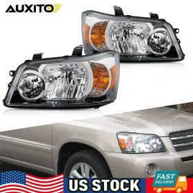 To2502151 Auxito For 04-2006 Toyota Highlander Headlights Headlamps Case Chrome Housing Y To2502151 Auxito For 04-2006 Toyota Highlander Headlights Headlamps Case Chrome Housing Y