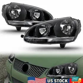 Vw2502127 Auxito Headlight Assembly For 05-10 Volkswagen Jetta Sedan Wagon Left Right Clear