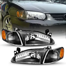 Xpd-ddzc-42813 Auxito 2pcs Black Headlights Amber Corner Lamp For 1998 1999 2000 Toyota Signal Corolla